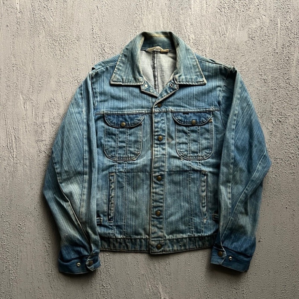 Vintage Key Imperial Denim Jacket Medium Blue 1970s Trucker